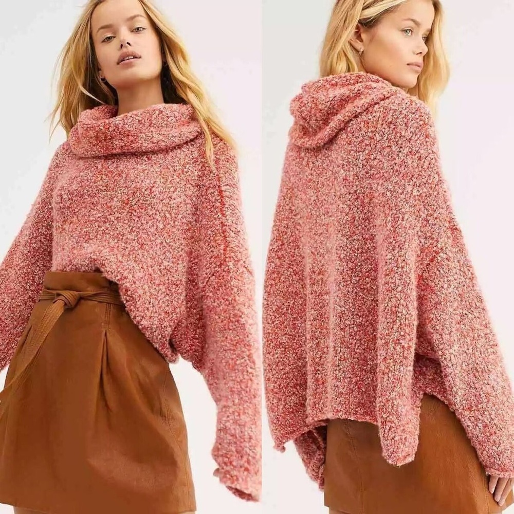 Free People Cowl Neck Long Sleeve Knit Sweater Size XS